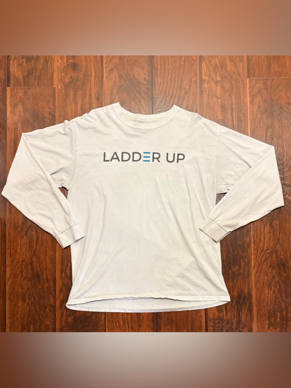 Ladder Up Long Sleeve Shirt Men’s Large White Graphic Tee